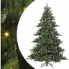 Image de vidaXL Arbre de Noël artificiel pliable Vert 240 cm PVC et acier