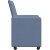 Image de vidaXL Chaises de salle à manger à roulettes, lot de 2, bleu, 57 x 66 x 94 cm, tissu velours