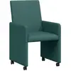 Image de vidaXL Chaises de salle à manger à roulettes, lot de 2, vert foncé, 57 x 66 x 94 cm