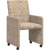 Image de vidaXL Chaises de salle à manger à roulettes, lot de 2, gris clair, 57 x 66 x 94 cm