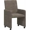 Image de vidaXL Chaises de salle à manger à roulettes, lot de 2, gris foncé, 57 x 66 x 94 cm