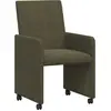 Image de vidaXL Chaises de salle à manger à roulettes, lot de 2, vert militaire, 57 x 66 x 94 cm