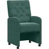 Image de vidaXL Chaises de salle à manger à roulettes, lot de 2, vert foncé, 58 x 67 x 97 cm
