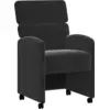 Image de vidaXL Chaises de salle à manger à roulettes, lot de 2, noir, 58 x 65 x 98 cm, velours