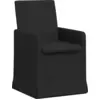 Image de vidaXL Chaise de salle à manger 2 pcs Noir 57 x 67 x 95 cm Tissu