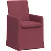 Image de vidaXL Chaise de salle à manger 2 pcs rouge vin 57 x 67 x 95 cm Tissu