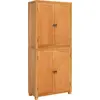 Image de Ensemble de meubles de rangement vidaXL avec étagère (2 pièces), couleur naturelle, 80 x 35 x 185 cm