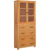 Image de Ensemble de meubles de rangement vidaXL avec étagère (2 pièces), couleur naturelle, 80 x 35 x 185 cm