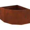 Image de vidaXL Plante d'angle Rouillé 60 x 60 x 35 cm Acier résistant aux intempéries