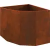 Image de vidaXL Plante d'angle Rouillé 60 x 60 x 50 cm Acier résistant aux intempéries