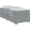 Image de vidaXL Cadre de lit avec matelas gris clair 80 x 200 cm Tissu