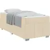 Image de vidaXL Cadre de lit avec matelas Crème 80 x 200 cm Tissu