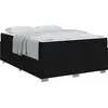 Image de vidaXL Cadre de lit avec matelas noir 160 x 200 cm Tissu