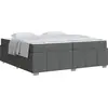 Image de vidaXL Cadre de lit avec matelas gris foncé 200 x 200 cm Tissu