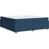 Image de vidaXL Cadre de lit avec matelas bleu 200 x 200 cm Tissu