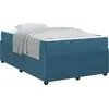 Image de vidaXL Cadre de lit avec matelas bleu 120 x 190 cm Tissu