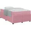 Image de vidaXL Cadre de lit avec matelas rose 120 x 190 cm Tissu