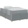 Image de vidaXL Cadre de lit avec matelas gris clair 120 x 200 cm Tissu