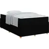 Image de vidaXL Cadre de lit avec matelas Noir 120 x 200 cm Tissu