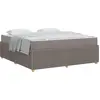 Image de vidaXL Cadre de lit avec matelas Taupe 180 x 200 cm Tissu