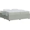 Image de vidaXL Cadre de lit gris clair 200 x 200 cm en tissu