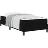 Image de vidaXL Lit Boxspring avec matelas Noir 80 x 200 cm Tissu