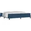 Image de vidaXL Lit boxspring avec matelas bleu 200 x 200 cm Tissu