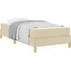 Image de vidaXL Lit boxspring avec matelas Crème 90 x 190 cm Tissu