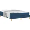 Image de vidaXL Lit boxspring avec matelas bleu 140 x 190 cm Tissu