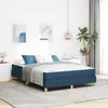 Image de vidaXL Lit boxspring avec matelas bleu 140 x 200 cm Tissu