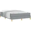 Image de vidaXL Lit boxspring avec matelas gris clair 160 x 200 cm Tissu