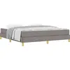 Image de vidaXL Lit Boxspring avec matelas Taupe 180 x 200 cm Tissu