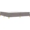 Image de vidaXL Lit boxspring avec matelas Taupe 200 x 200 cm Tissu