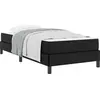 Image de vidaXL Cadre de lit avec matelas noir 90 x 190 cm Tissu