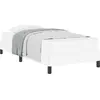 Image de vidaXL Cadre de lit avec matelas blanc pur 90 x 190 cm Tissu