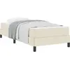 Image de vidaXL Cadre de lit avec matelas Crème 100 x 200 cm Tissu