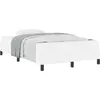Image de vidaXL Cadre de lit avec matelas blanc pur 120 x 190 cm Tissu