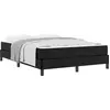 Image de vidaXL Cadre de lit avec matelas noir 140 x 190 cm Tissu