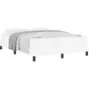 Image de vidaXL Cadre de lit avec matelas blanc pur 140 x 190 cm Tissu
