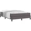 Image de vidaXL Cadre de lit avec matelas Gris 140 x 190 cm Tissu