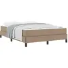 Image de vidaXL Cadre de lit avec matelas Cappuccino 160 x 200 cm Tissu