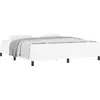 Image de vidaXL Cadre de lit avec matelas blanc pur 180 x 200 cm Tissu