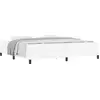 Image de vidaXL Cadre de lit avec matelas blanc pur 200 x 200 cm Tissu