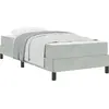 Image de vidaXL Lit boxspring avec matelas gris clair 90 x 200 cm Tissu