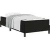 Image de vidaXL Lit Boxspring avec matelas Noir 100 x 200 cm Tissu