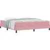 Image de vidaXL Lit boxspring avec matelas rose 180 x 200 cm Tissu