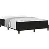 Image de vidaXL Lit boxspring avec matelas noir 160 x 210 cm Tissu