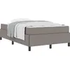 Image de vidaXL Sommier tapissier Taupe 120 x 190 cm Tissu