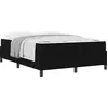 Image de vidaXL Lit Boxspring Noir 160 x 200 cm Tissu