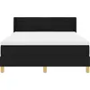 Image de Lit boxspring vidaXL avec matelas, noir, 200 x 140 cm, tissu